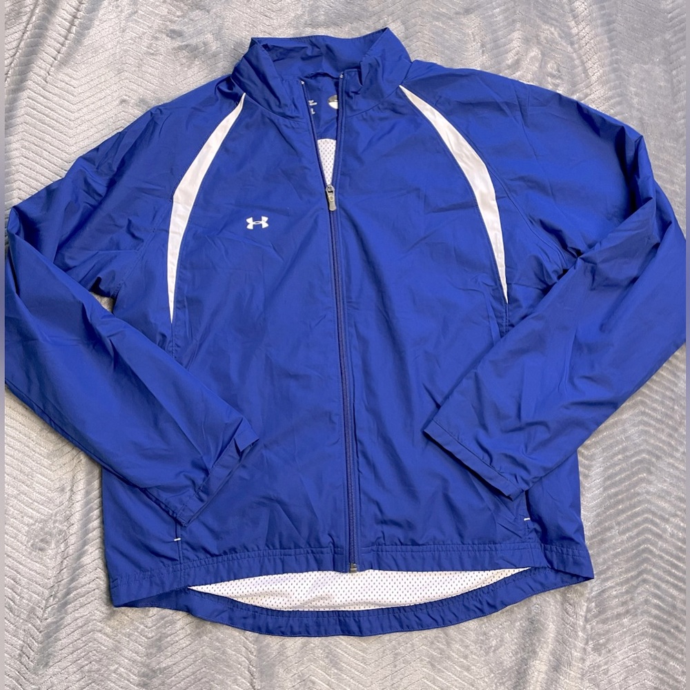 Women’s Under Armour Windbreaker Athletic Jacket Royal Blue Medium